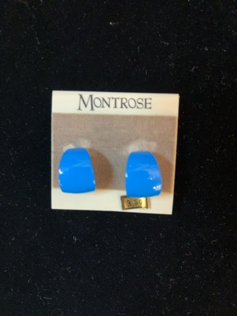 Royal Blue Montrose Clip Earrings