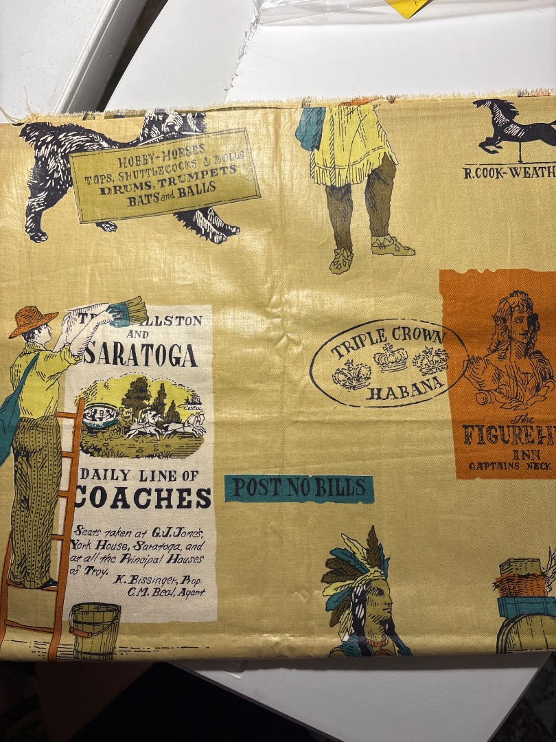 GSK Fabric Remnant 60s-70s, 36" wide x 58"long