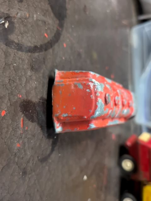 Vintage red fire truck as is