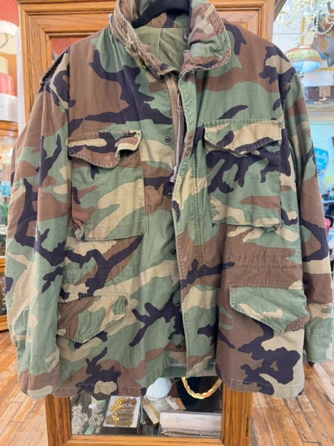 Vintage 80s Military Camo Jacket