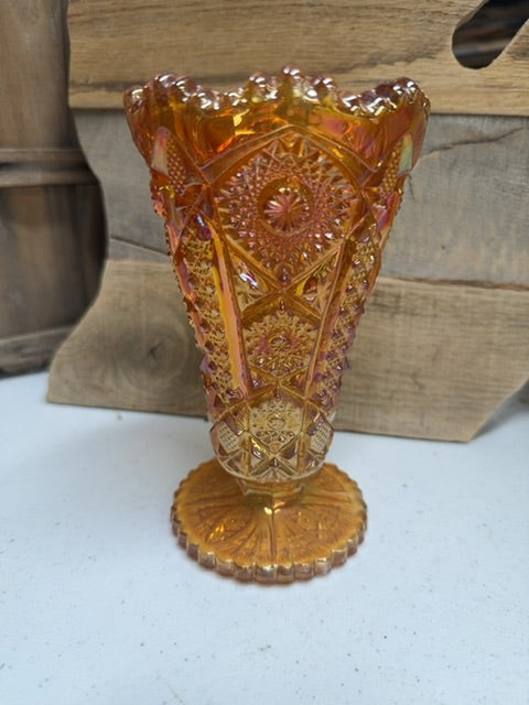 Imperial carnival glass vase