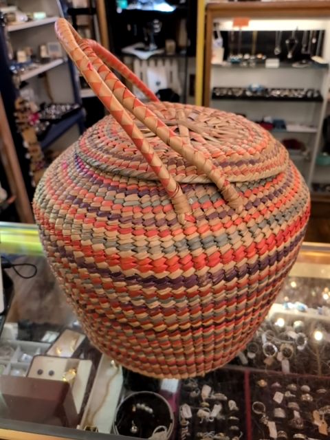 Rattan snake charmer woven basket