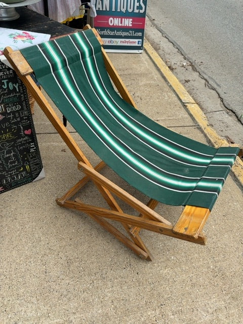 Green Vintage camping rocking chair