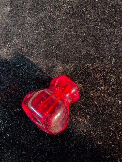 Red Glass Furniture Knob