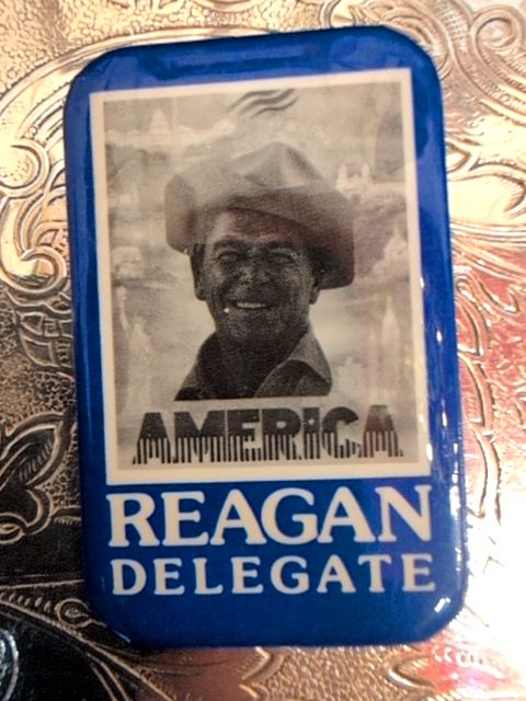 Collectibles America Reagan delegate Republican convention Pin