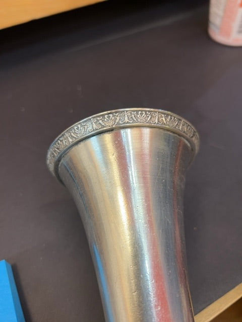 Silver plated vase
