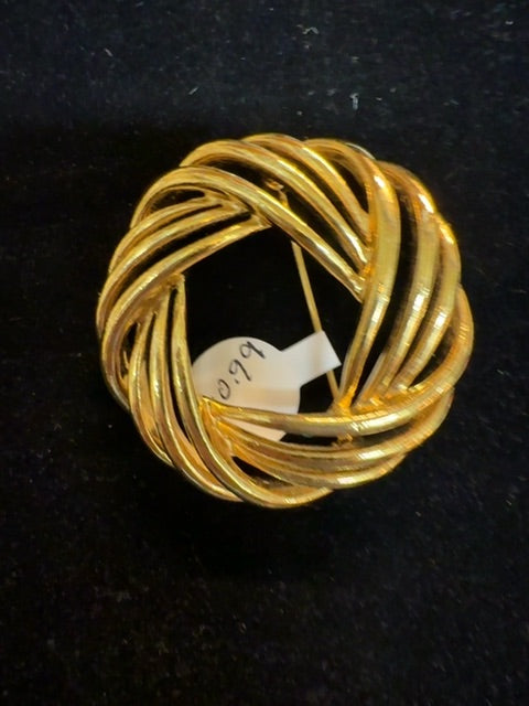Gold Tone Brooch