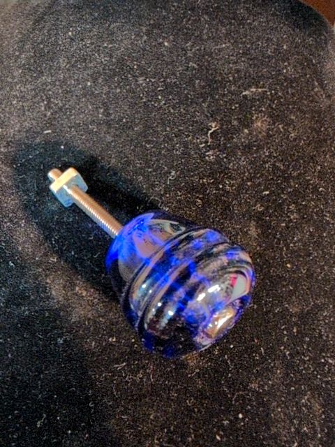 Cobalt Blue Glass Furniture Knob