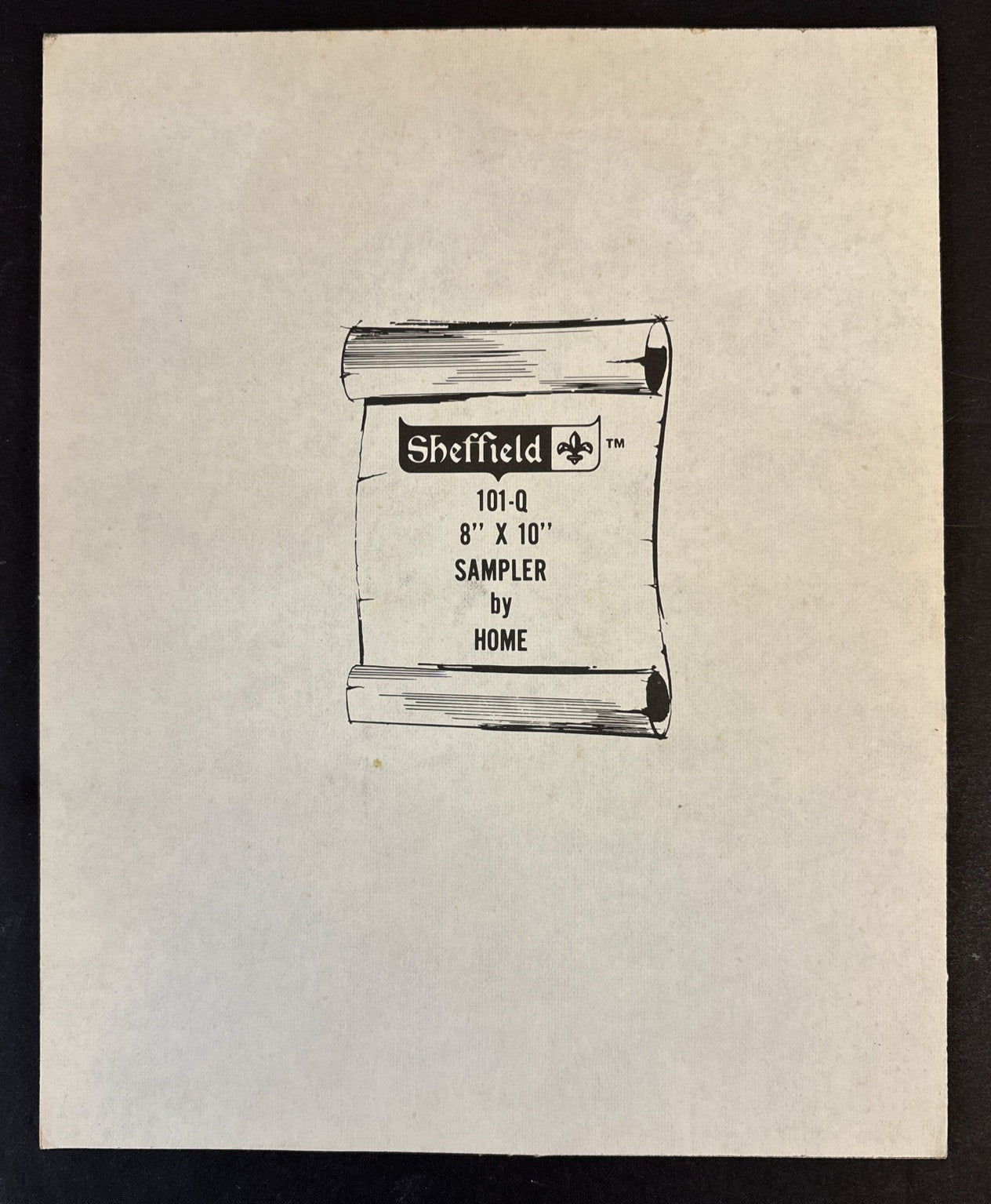 Sampler Home 101-Q Cross Stitch Design Sheffield Print Artwork 8"x10"