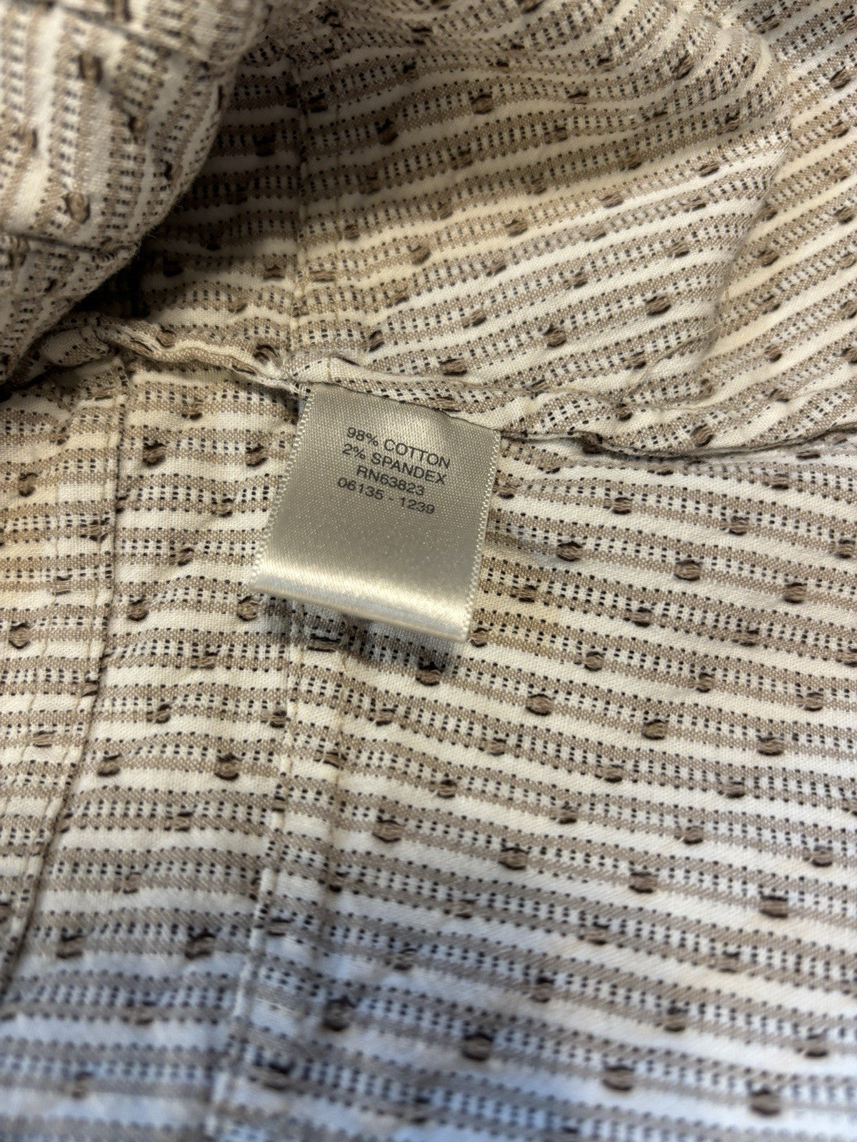 GSK Womens Button Blazer Jacket Christopher Banks Size Lg Brown/White Pleats