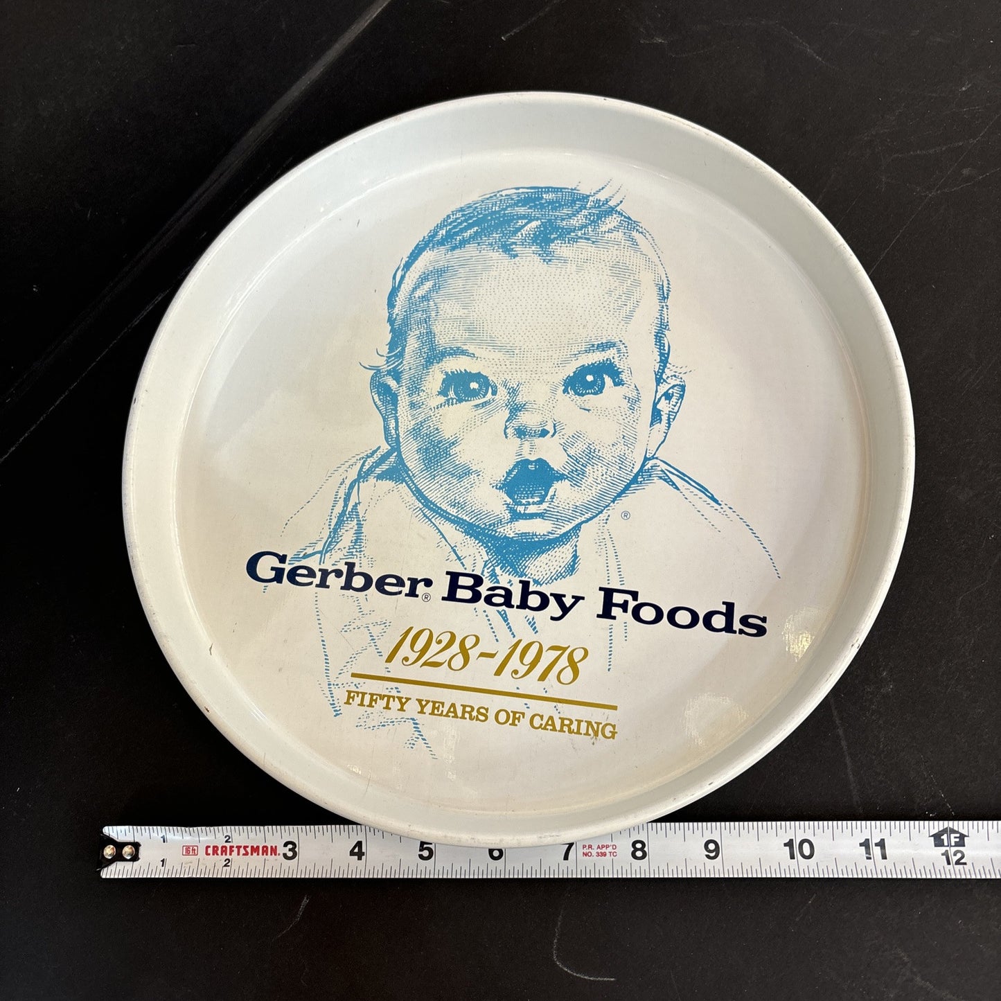 GERBER Baby Food 50TH Anniversary Metal Round Tray 1928 - 1978