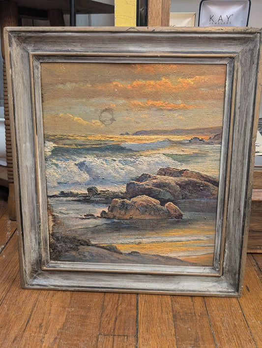 Hand painted ocean seen