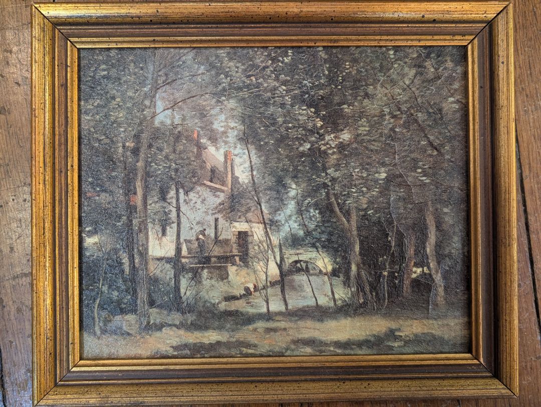 Small cottage painting c, 11.5, 10.5