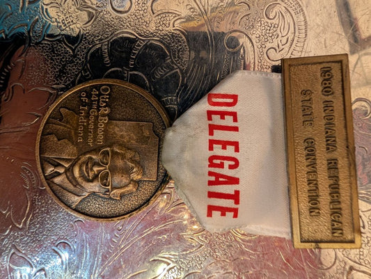 1980 Indiana Republican state convention delegate ribbon
