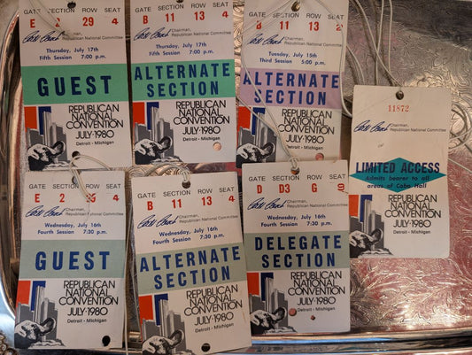 1980 Republican national convention guest pass July 16th