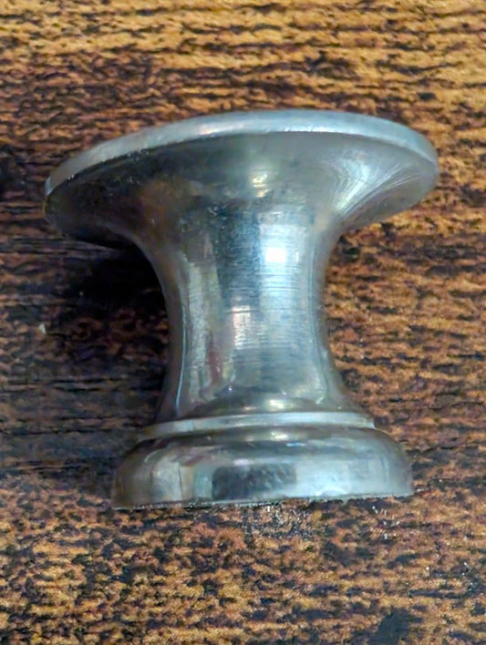 Nickel plated art Deco knob