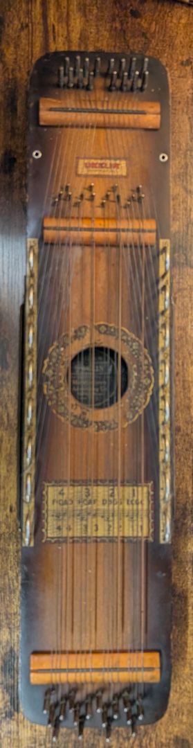 Ukeline lap harp.