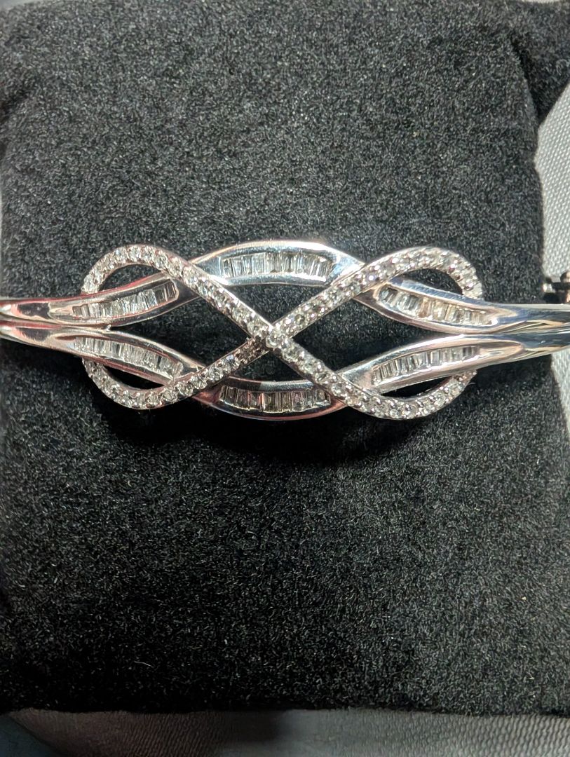 Diamond and Sterling bracelet
