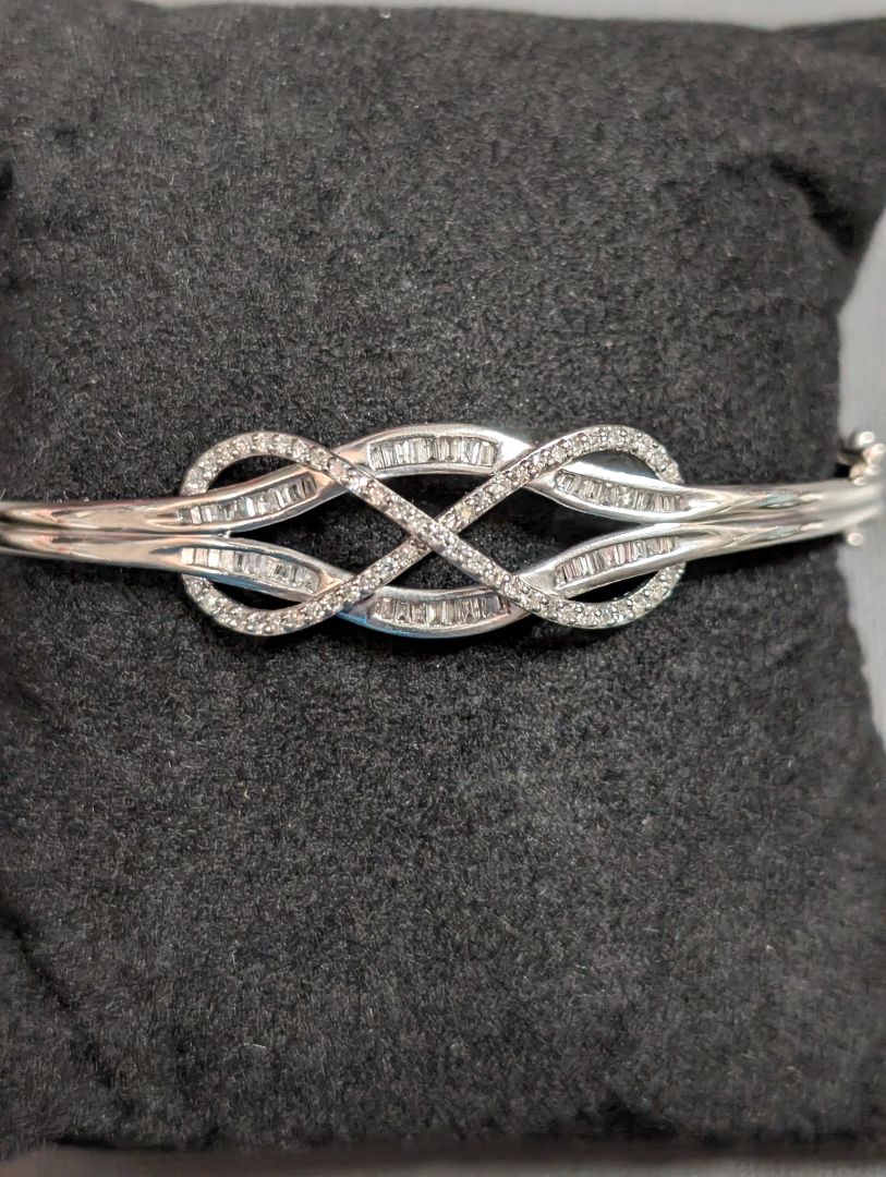 Diamond and Sterling bracelet