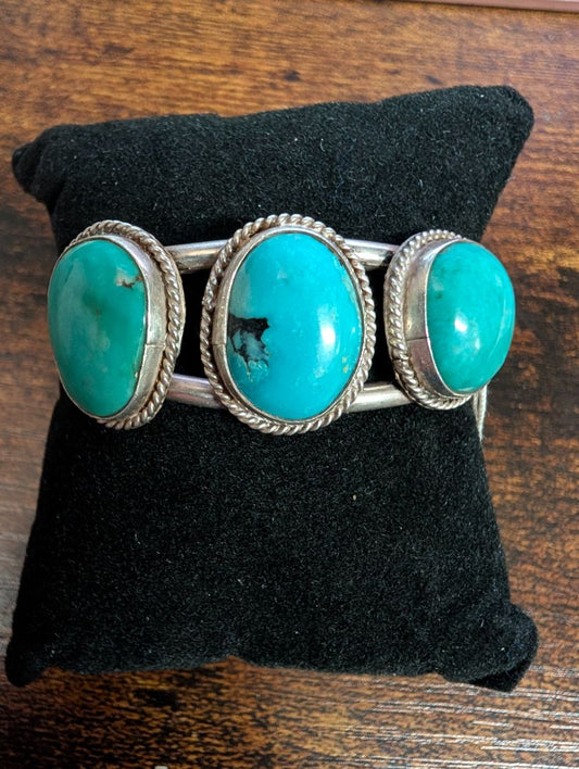 Sterling silver and stone bracelet