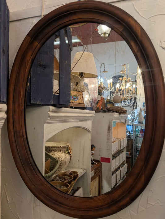 27 in high 21 in wide oval frame mirror