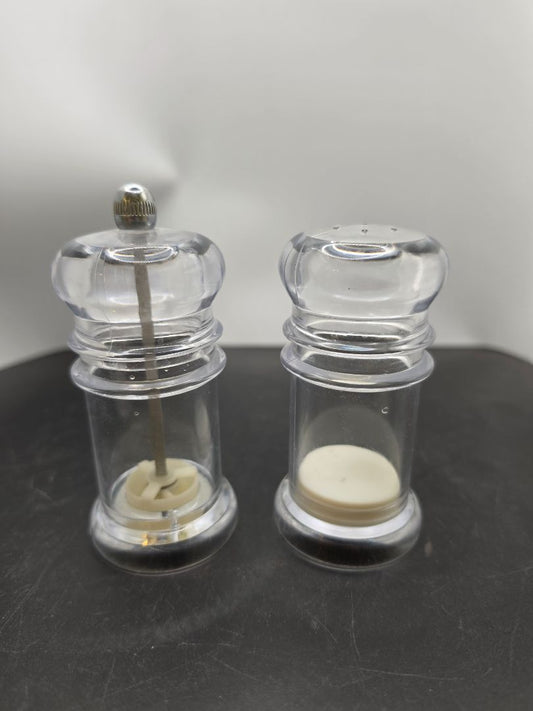 Clear Acrylic Pepper Grinder & Salt Shaker