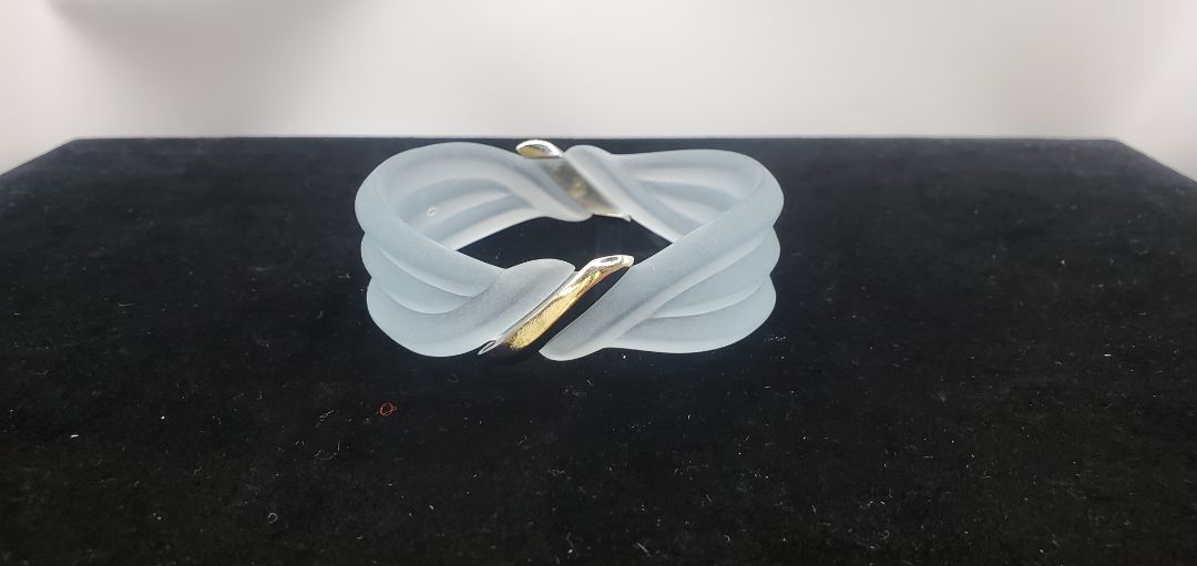 AVON Frosted Lucite Wave Bangle