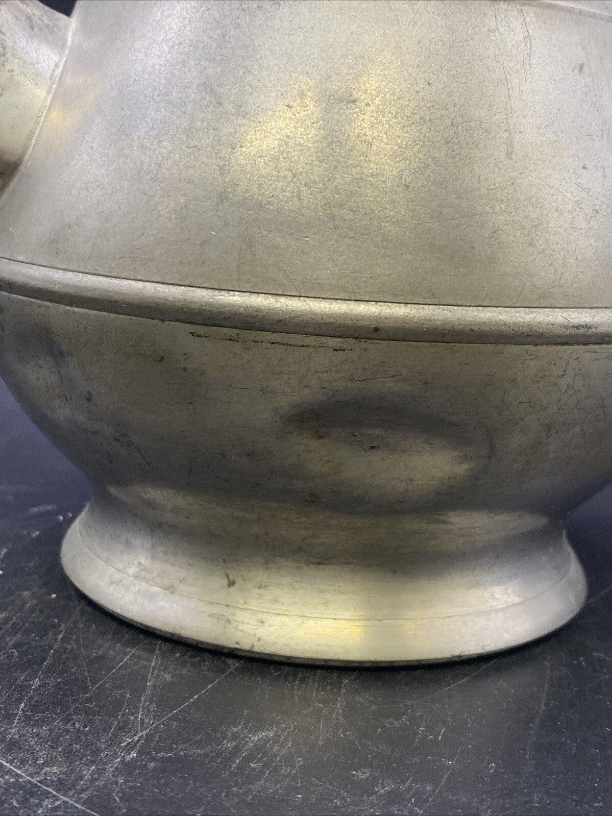 Antique 1820 pewter Tea Coffee pot TD SB  Acorn 556