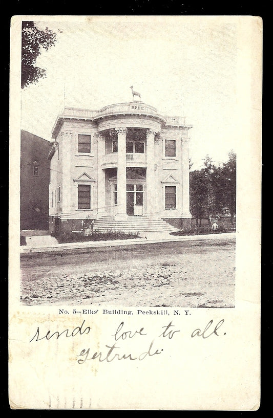 Elks' Building Peekskill NY Postcard