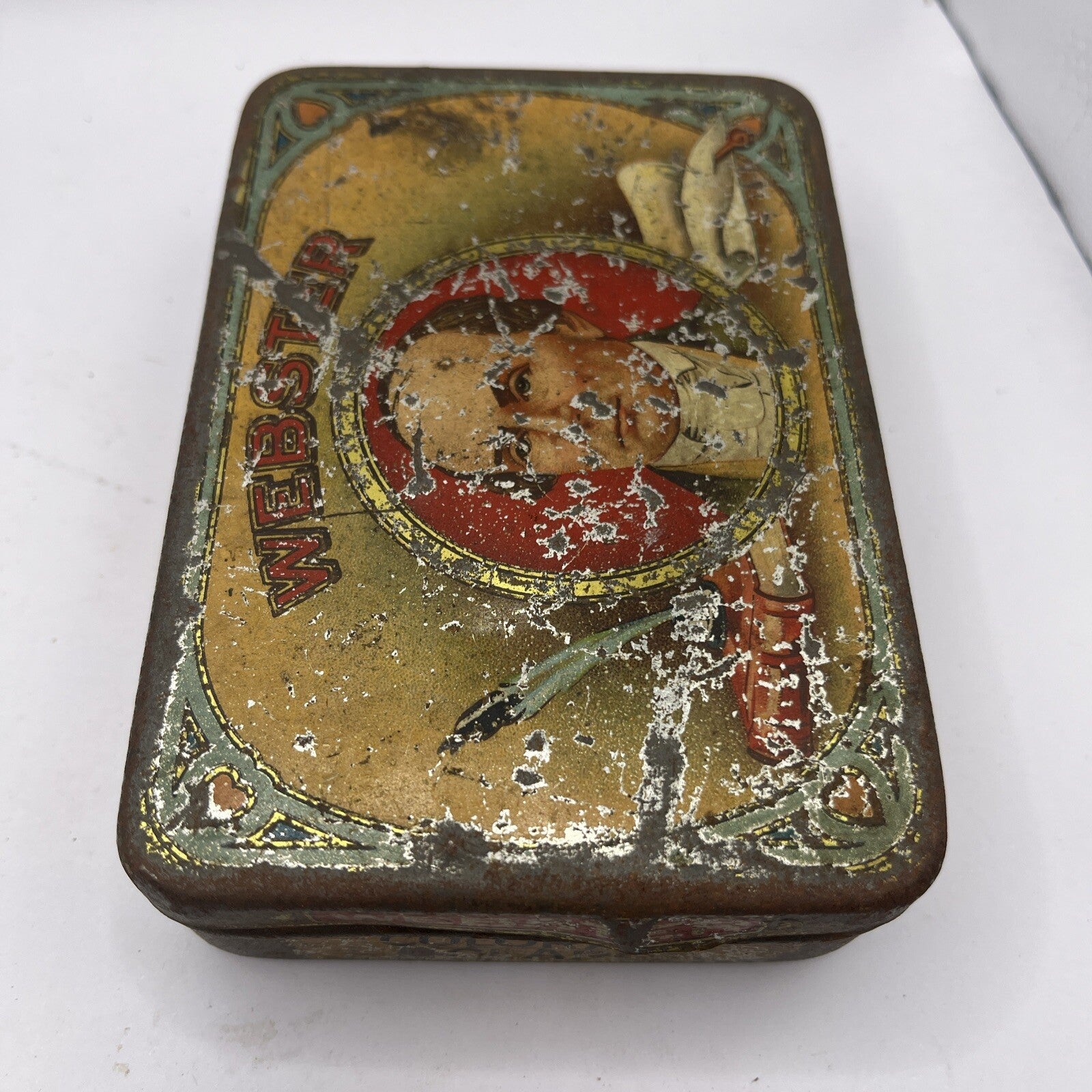 Vintage Webster Cigar Tin Box ONLY Michigan USA