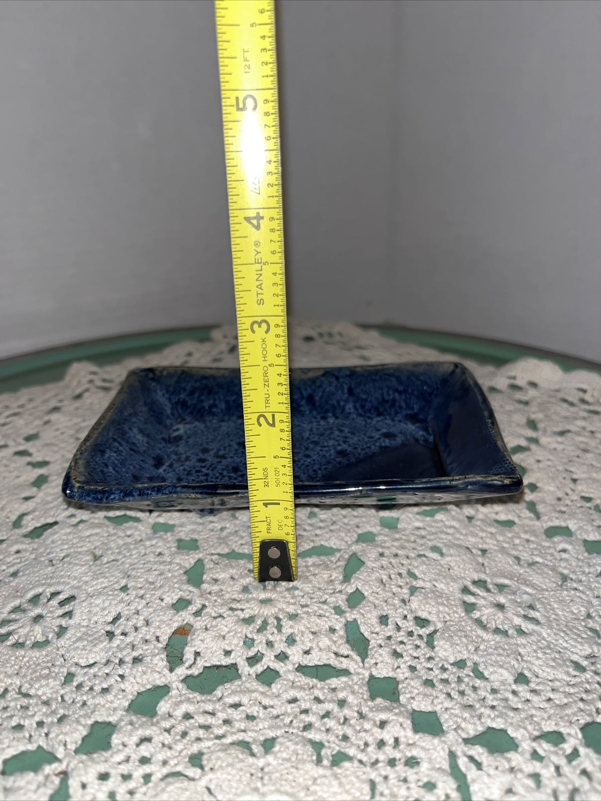 Studio Art Pottery Trinket Dish / Soap Dish  USA Made 5.25”