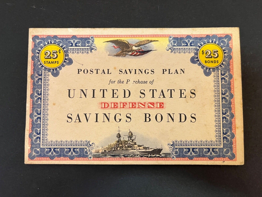 Vintage Postal Savings Pan U.S Defense Savings Bonds Booklet
