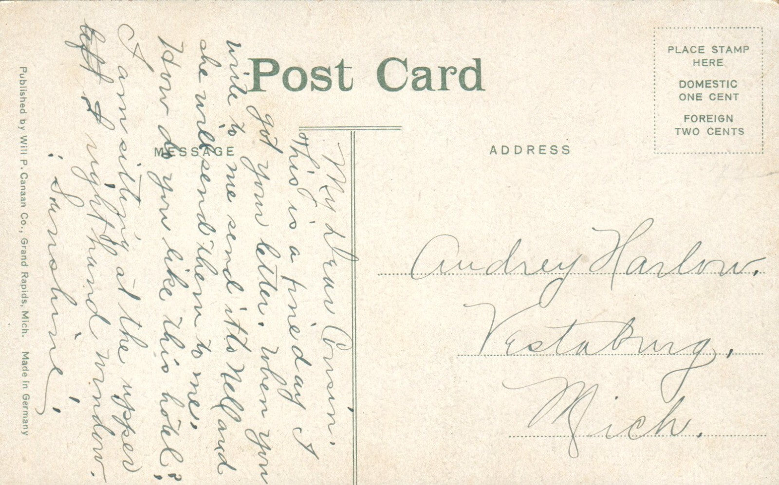 Hotel Holland in Holland Michigan Mich MI Postcard