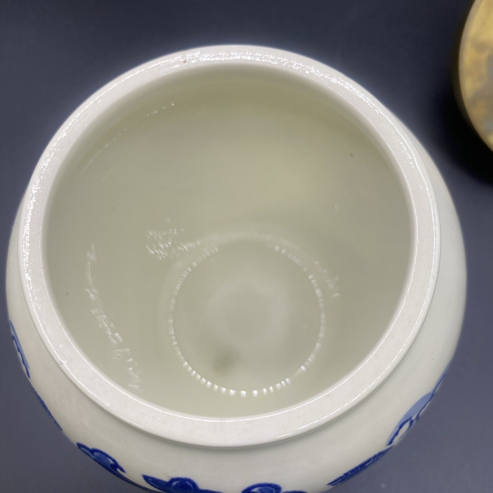 1900's ANTIQUE Little 5.25"  Dutch Delft Tobacco Jar GOEDEWAAGEN DELFTWARE LID