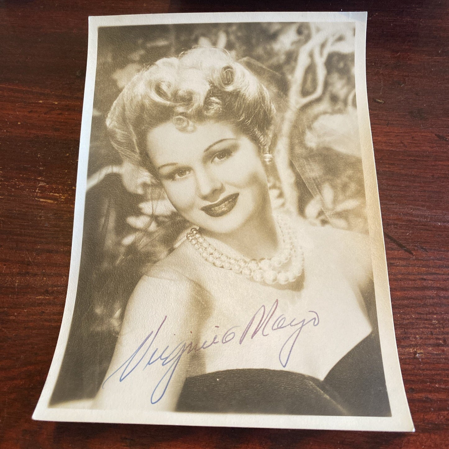 Hollywood Movie Star AUTOGRAPHED INK  Real PHOTO  Virginia Mayo  Signed 5 x 7