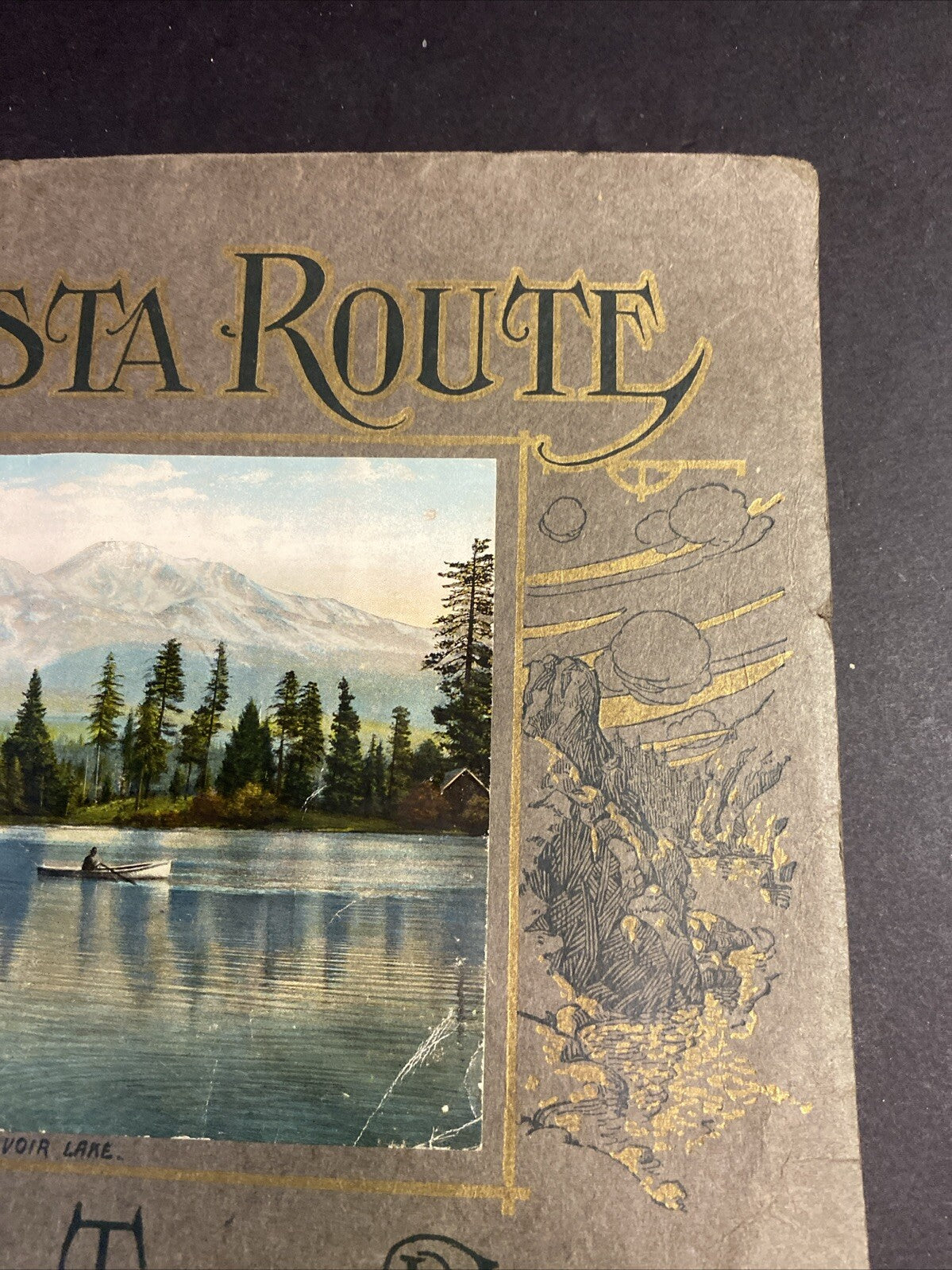 Antique The Shasta Route Along the Southern Pacific Railroad Pictorial Book 1915