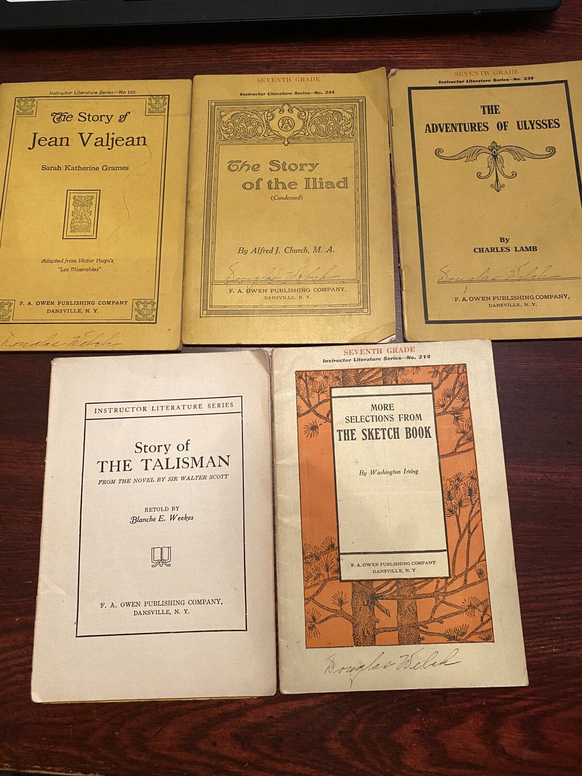 Lot Of 5 Owen publishing Literature series Talisman Ulysses School Books