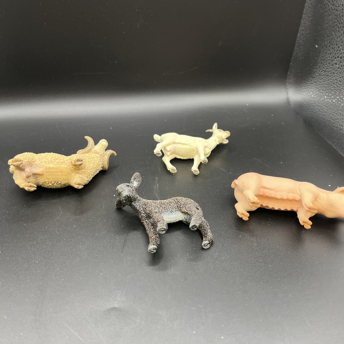 Schiech Animal Figurines.  Pig, Lamb, Sheep & Goat