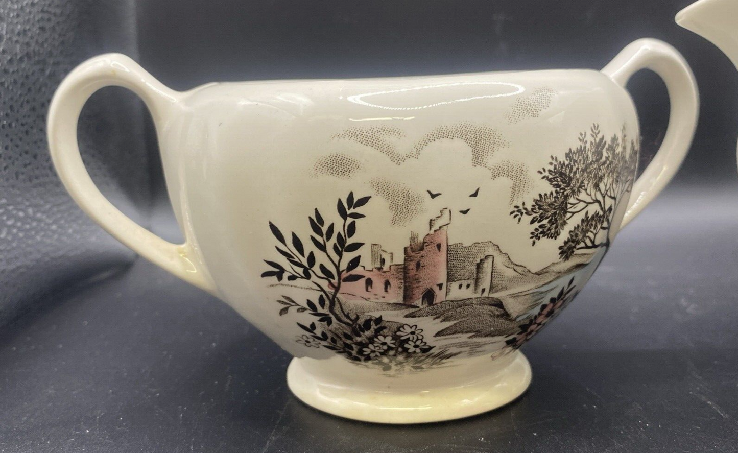 English Staffordshire J & G Meakin Stratford-On-Avon Cream & Sugar