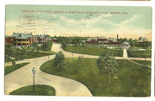 General View Steel Circle Hospitals Soldiers Home Marion Indiana IN Military