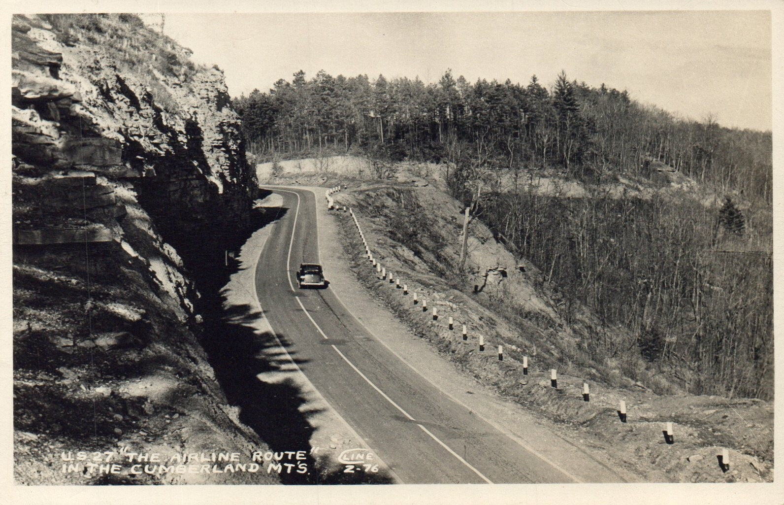 U.S. 27 "The Airline Route" In the Cumberland Mountain's KY Kentucky  Postcard