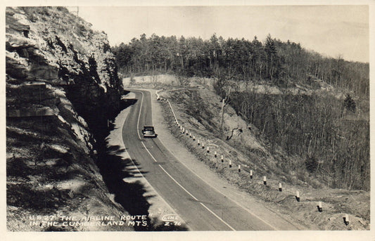 U.S. 27 "The Airline Route" In the Cumberland Mountain's KY Kentucky  Postcard