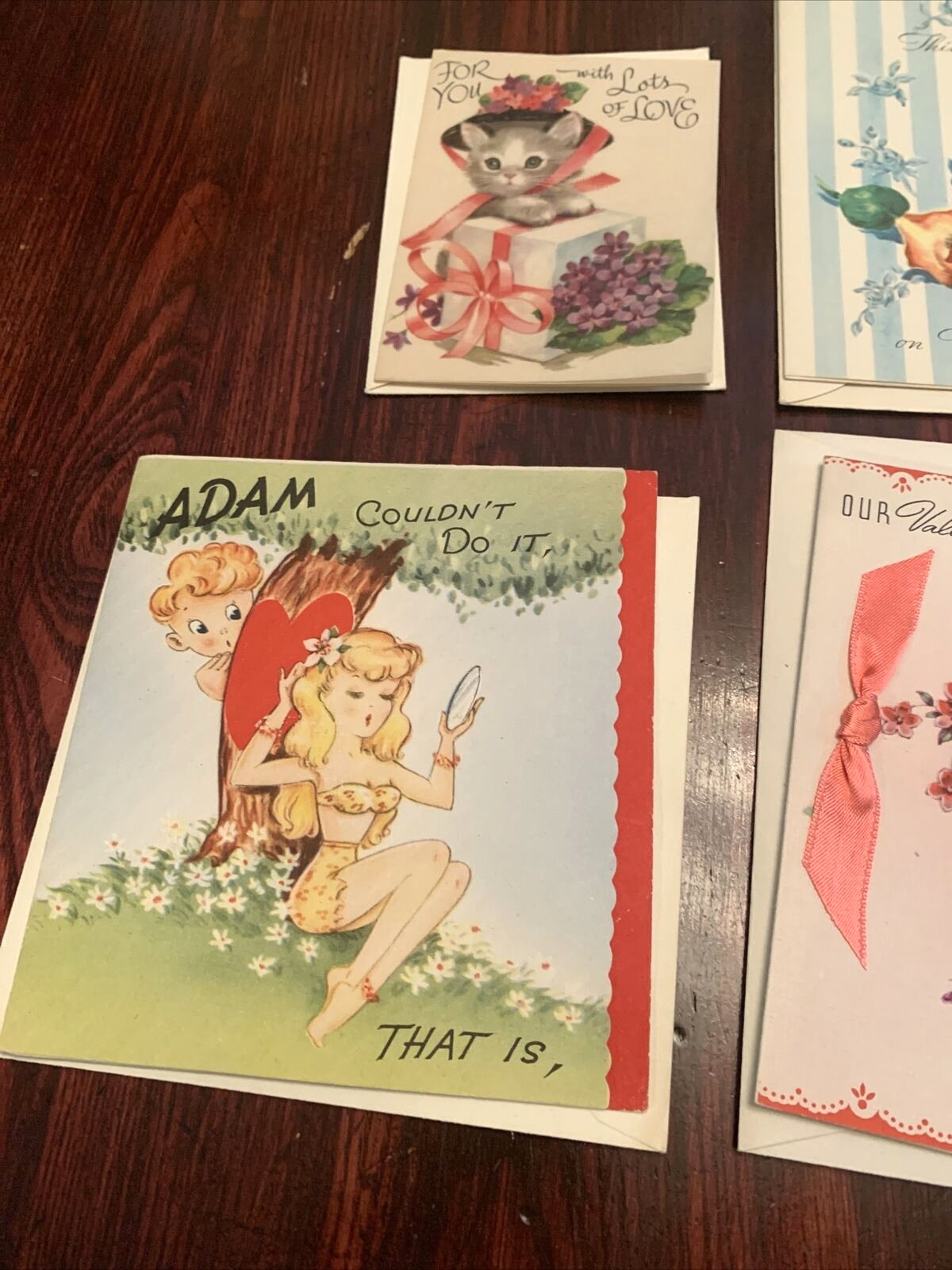 Lot of 7 Vintage Valentine's Day Greeting Cards