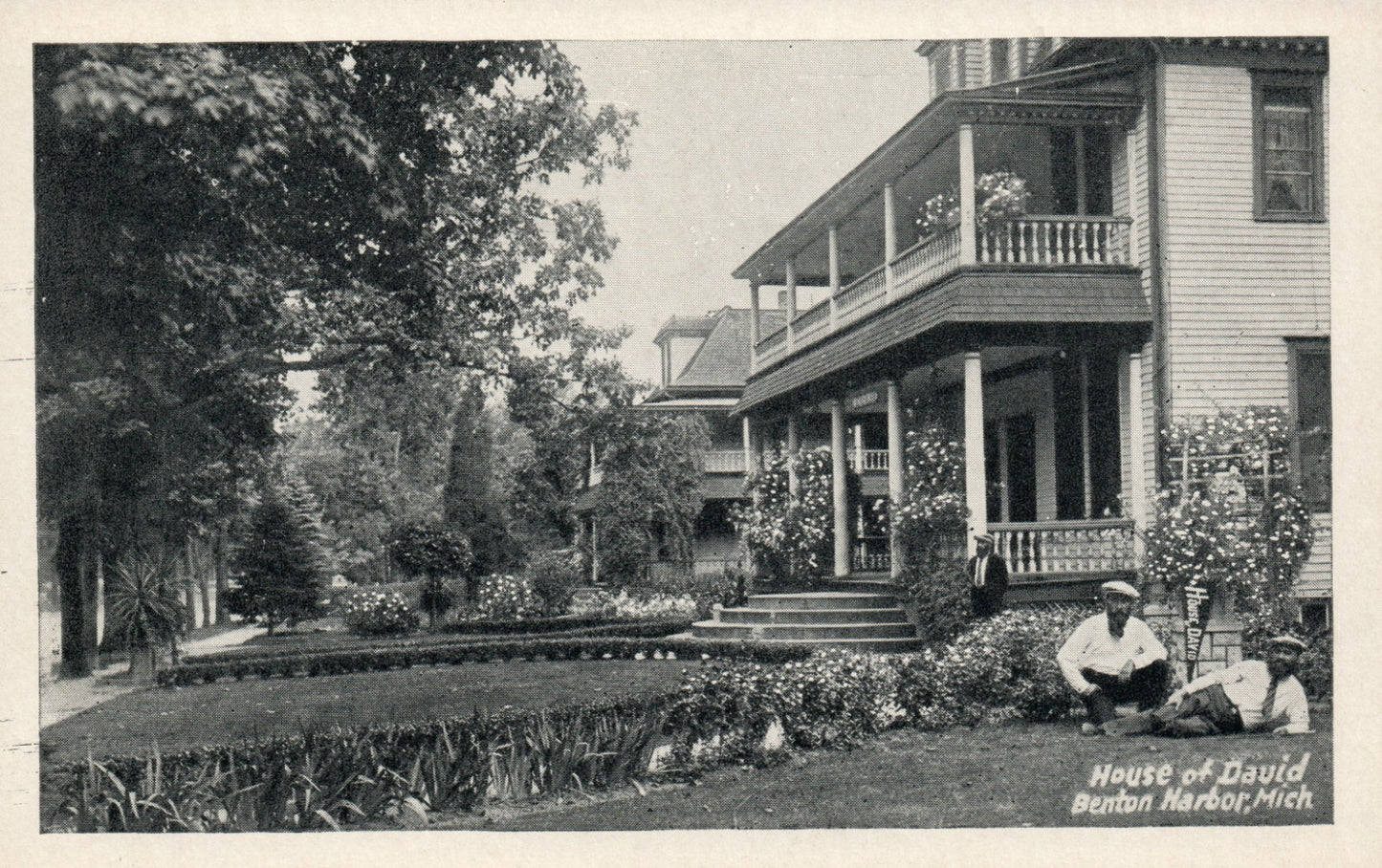 Front Porches House of David Benton Harbor MI Michigan Postcard