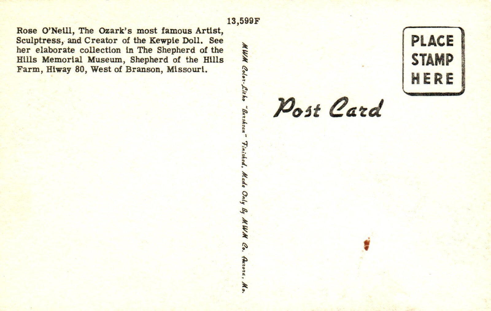 RARE Rose O'Neill and Kewpies Artist Postcard