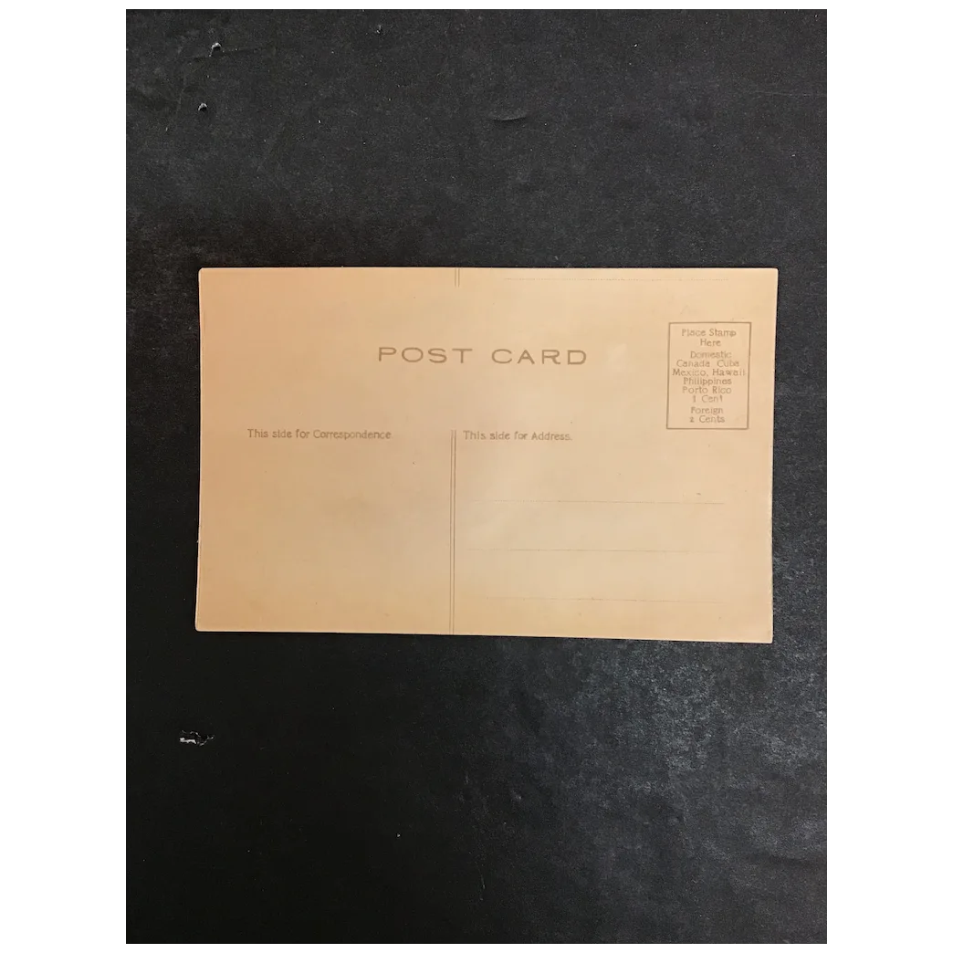 Colorful Valentines Day Postcard with Soft Fabric Heart on the Front Postcard