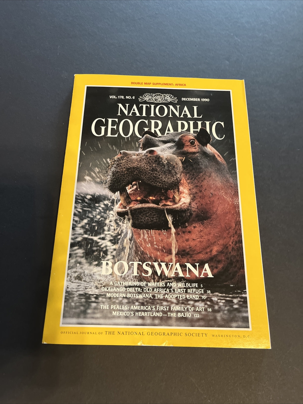 December 1990 National Geographic Magazine "Botswana"  