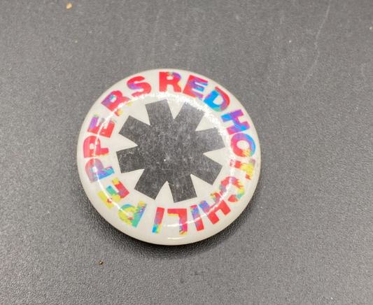 Vintage RED HOT CHILI PEPPERS Punk Pin 1" multi color original from the band