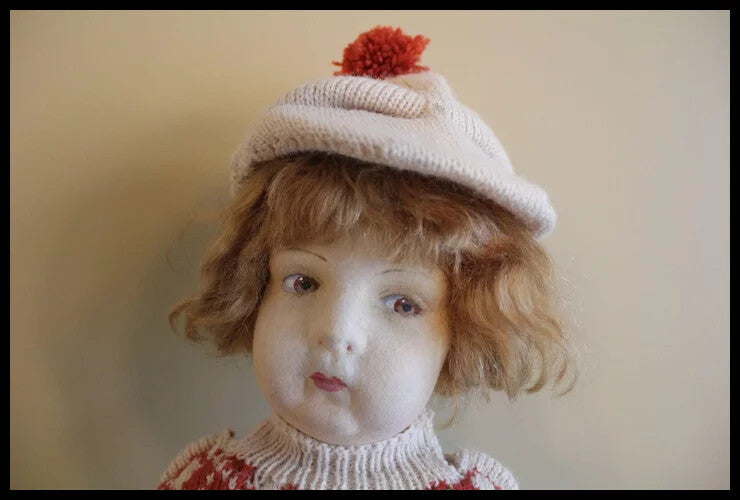 21” Alma Felt Boy Vintage Collectible Doll