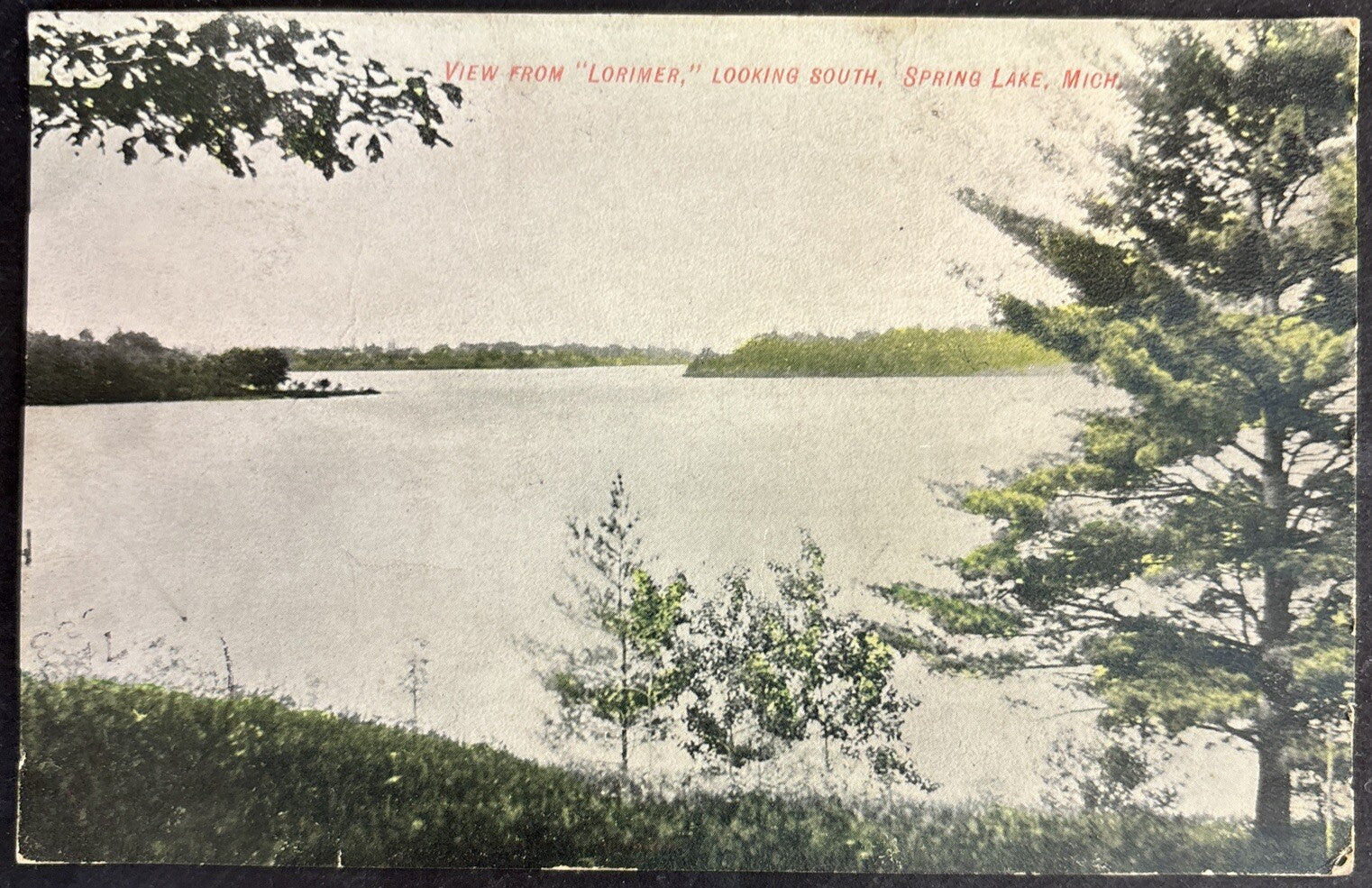 View From "Lorimer" Looking South, Spring Lake Michigan Mich. MI